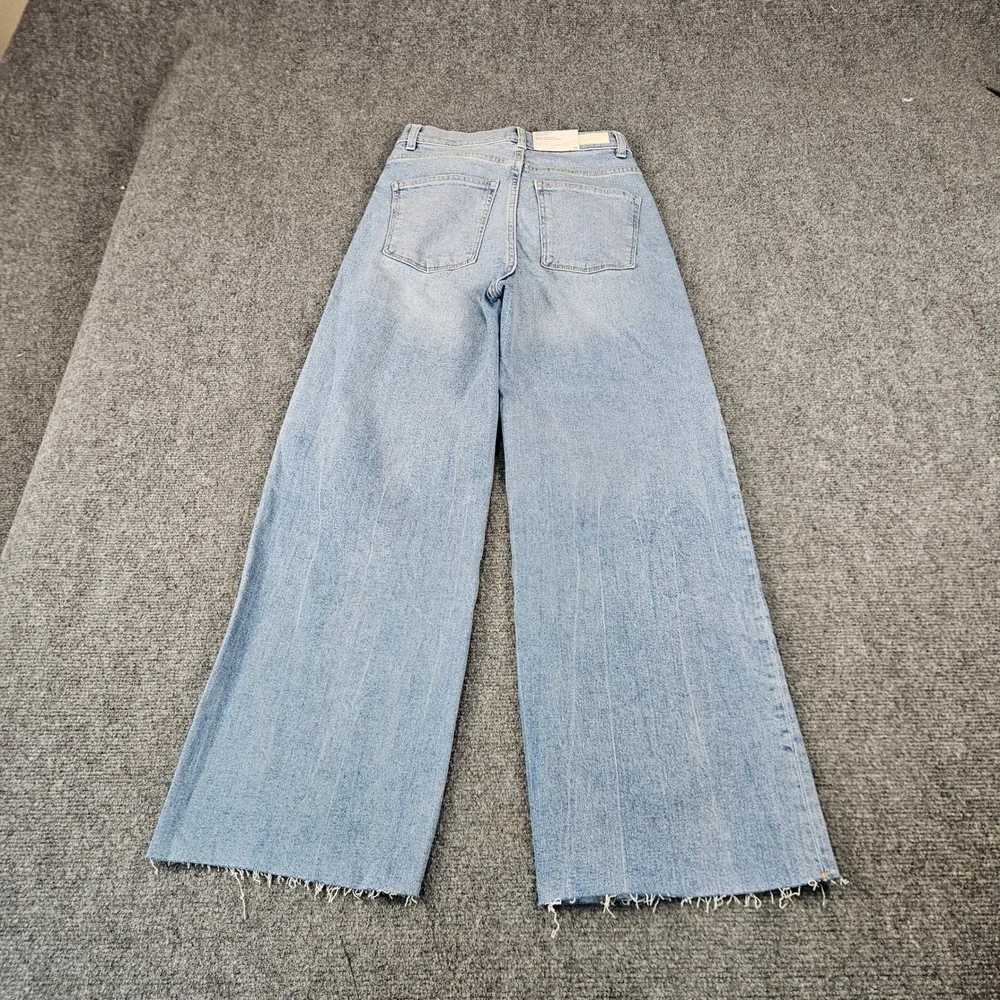 $209 DL1961 Hepburn Wide Leg High Rise Ankle Jeans Freshwater Light Wash Size 24